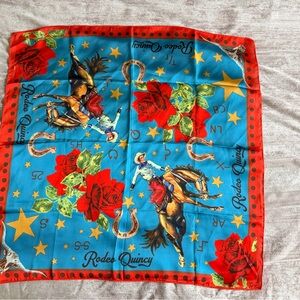 NWOT Rodeo Quincy Blue and Red Scarf